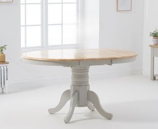 EPSOM/EDEN GREY/OAK EXTENDING TABLE - RRP £699: LOCATION - D1