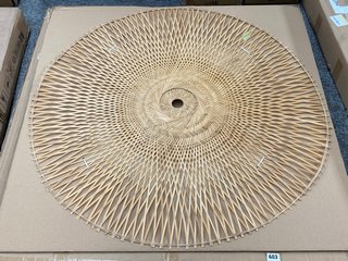 LA REDOUTE EZIA LIGHTWEIGHT 100CM BAMBOO CEILING LIGHT SHADE IN NATURAL RRP - £125: LOCATION - C6