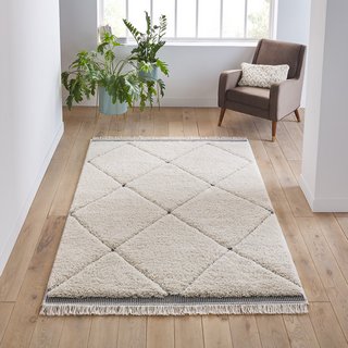 LA REDOUTE INTERIEURS TONIA BERBER-STYLE RUG. SIZE: 200X290CM. RRP - £350: LOCATION - C6