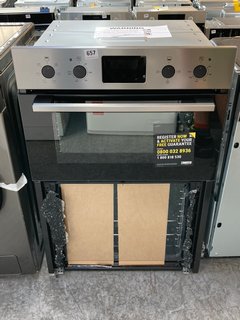 ZANUSSI BUILT IN DOUBLE ELECTRIC OVEN: MODEL ZKHNL3X1 - RRP £529: LOCATION - A8