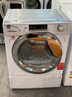 HOOVER 7KG INTEGRATED CONDENSER DRYER: MODEL BATDH7A1TCE-80 - RRP £549: LOCATION - A8