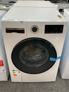 BOSCH 9KG WASHING MACHINE: MODEL WGG24409GB - RRP £599: LOCATION - A8