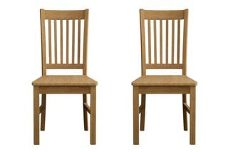 WARWICK/WALTON CHAIR FRAME OAK - PAIRS - RRP £260: LOCATION - D2