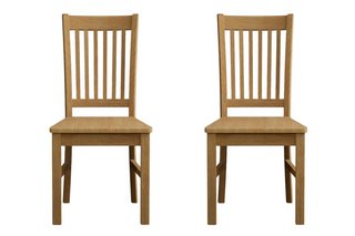 WARWICK/WALTON CHAIR FRAME OAK - PAIRS - RRP £260: LOCATION - D2