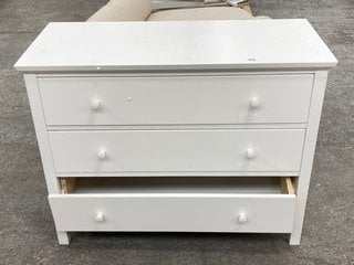 JOHN LEWIS & PARTNERS 3 DRAWER CHEST IN WHITE: LOCATION - B6