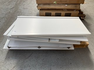 PALLET OF ASSORTED INCOMPLETE JOHN LEWIS & PARTNERS WARDROBE COMPONENTS IN WHITE: LOCATION - A4 (KERBSIDE PALLET DELIVERY)