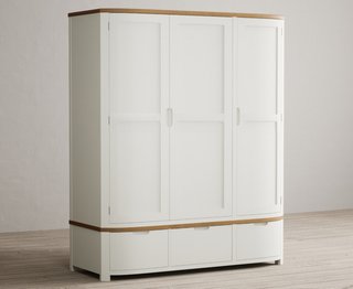 BRADWELL/BRAHMS SIGNAL WHITE TRIPLE WARDROBE - RRP £1,199: LOCATION - D3