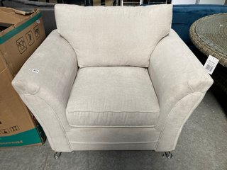 DURY ARMCHAIR IN LIGHT GREY FABRIC - RRP £449: LOCATION - A7