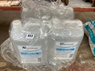 (COLLECTION ONLY) 4 X NORTHWOOD TRICHOL GEL HAND SANITISER SOLUTION 5L BOTTLES: LOCATION - BR