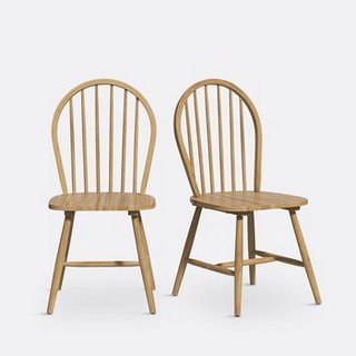 LA REDOUTE INTERIEURS SET OF 2 WINDSOR SPINDLE BACK CHAIRS. RRP - £210: LOCATION - B1