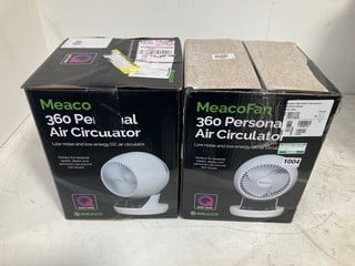 2 X MEACO FAN 360 PERSONAL AIR CIRCULATOR: LOCATION - BR1