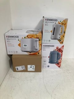 4 X KITCHEN APPLIANCES TO INCLUDE KENWOOD ABBEY LUX COLLECTION KETTLE IN WHITE: LOCATION - BR1