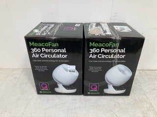 2 X MEACO FAN 360 PERSONAL AIR CIRCULATORS: LOCATION - BR3