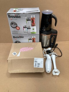 QTY OF ASSORTED KITCHEN APPLIANCES TO INCLUDE BREVILLE COLOUR MIX FAMILY BLENDER: LOCATION - BR4