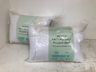 2 X JOHN LEWIS AND PARTNERS ACTIVE ANTI-ALLERGY PILLOW PAIRS: LOCATION - BR4