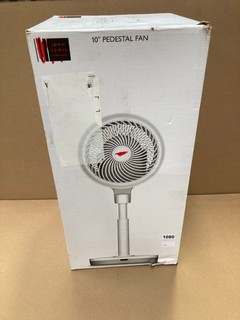 JOHN LEWIS AND PARTNERS 10" PEDESTAL FAN IN WHITE: LOCATION - BR5