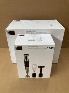 2 X ASSORTED JOHN LEWIS AND PARTNERS KITCHEN APPLIANCES TO INCLUDE TABLE BLENDER WITH 1.75L GLASS BLENDING JUG: LOCATION - BR5