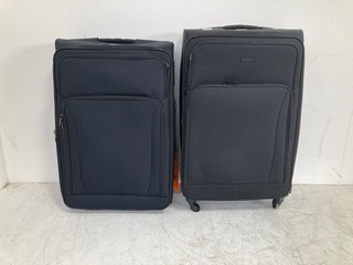 2 X JOHN LEWIS AND PARTNERS LARGE SUITCASES IN BLACK: LOCATION - BR6