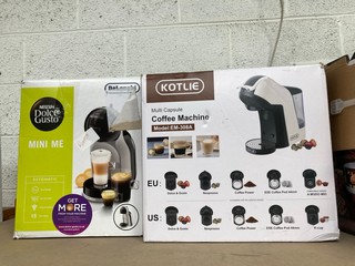 2 X APPLIANCES TO INCLUDE KOTLIE MULTI CAPSULE COFFEE MACHINE AND NESCAFE DOLCE GUSTO COFFEE MACHINE: LOCATION - BR10