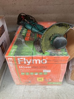 2 X GARDENING TOOLS TO INCLUDE FLYMO HOVER VAC 250 AND POSEN PRO ELECTRIC GRASS TRIMMER: LOCATION - BR11