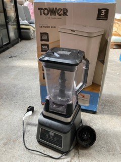 QTY OF ASSORTED ITEMS TO INCLUDE NINJA BLENDER AND TOWER 50 LITRE SENSOR BIN: LOCATION - BR15