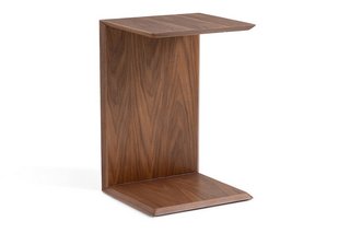 LA REDOUTE INTERIEURS DILBA WALNUT VENEER SIDE TABLE. RRP - £185: LOCATION - BR1