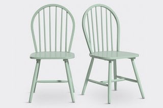 LA REDOUTE INTERIEURS SET OF 2 WINDSOR SPINDLE BACK CHAIRS. RRP - £225: LOCATION - BR1