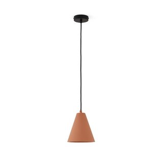 LA REDOUTE INTERIEURS ARIDA 18CM DIAMETER TERRACOTTA CONCRETE CEILING LIGHT. RRP - £95: LOCATION - BR2