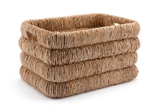 AM.PM MARILO RECTANGULAR WOVEN BANANA BARK BASKET. RRP - £95: LOCATION - BR3