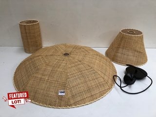 LA REDOUTE LOLA 80CM RATTAN CEILING LIGHT IN NATURAL RRP - £350: LOCATION - BR3