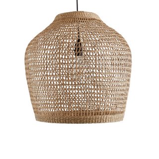 LA REDOUTE INTERIEURS MAKITA 50CM DIAMETER WOVEN GRASS CEILING LIGHT. RRP - £170: LOCATION - BR3