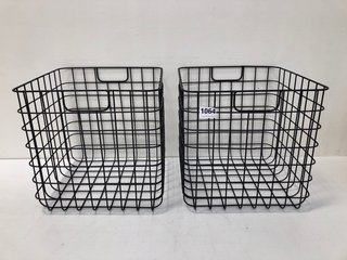 2 X LA REDOUTE INTERIEURS BASKET IN BLACK RRP - £100: LOCATION - BR4