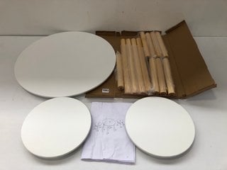 LA REDOUTE JIMI CHILD'S TABLE & 2 STOOL SET IN WHITE: LOCATION - BR5