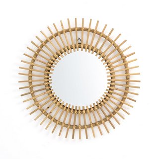 LA REDOUTE INTERIEURS NOGU CANE SUNBURST MIRROR. RRP - £55: LOCATION - BR5