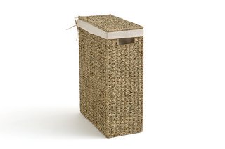 LA REDOUTE INTERIEURS SPACIO NARROW WOVEN STRAW LAUNDRY BASKET. RRP - £80: LOCATION - BR6