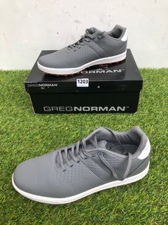 GREG NORMAN BANDIT GOLF SHOES IN GREY & WHITE SIZE : UK11: LOCATION - CR5