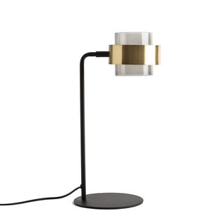 LA REDOUTE INTERIEURS BOTELLO GLASS AND METAL TABLE LAMP. RRP - £130: LOCATION - C4