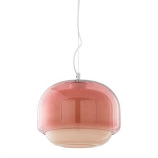 LA REDOUTE INTERIEURS KINOKO 30.5CM DIAMETER COLOURED GLASS CEILING LIGHT. RRP - £150: LOCATION - C6