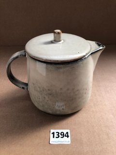 LA REDOUTE OMORA REACTIVE GLAZE STONEWARE TEAPOT IN ECRU: LOCATION - C6