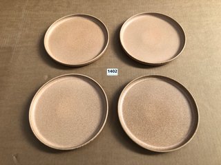 AM.PM SET OF 4 GANDRA STONEWARE DESSERT PLATES IN SANDY PINK: LOCATION - C6