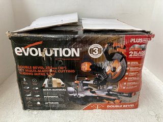 EVOLUTION DOUBLE BEVEL 255MM SLIDING MITRE SAW: LOCATION - BR5