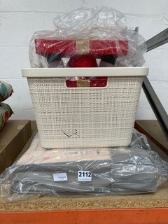 QTY OF ASSORTED ITEMS TO INCLUDE CREAM WASHING BASKET: LOCATION - BR11