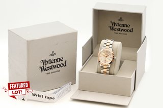 VIVIENNE WESTWOOD TIME MACHINE WOMENS WATCH IN SILVER & ROSE GOLD RRP £299: LOCATION - BR12