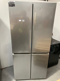 HAIER AMERICAN FRIDGE FREEZER IN SILVER RRP £649: LOCATION - B1