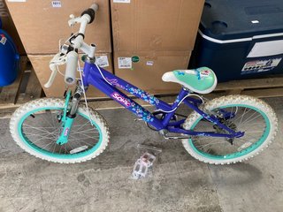 SONIC BEAU PURPLE & GREEN FLORAL PATTERN GIRLS BIKE: LOCATION - B1