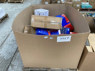 PALLET OF ASSORTED ITEMS TO INCLUDE ROBERT SCOTT ALL PURPOSE WIPES: LOCATION - B2 (KERBSIDE PALLET DELIVERY)