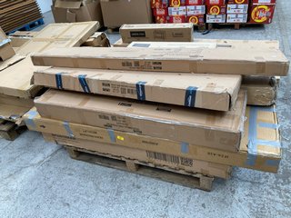 PALLET OF ASSORTED INCOMPLETE FLAT PACK ITEMS TO INCLUDE HOME STUFF ALL PANEL STORAGE BED PARTS: LOCATION - B7 (KERBSIDE PALLET DELIVERY)