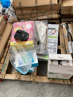 PALLET OF ASSORTED ITEMS TO INCLUDE ECOVER NON BIO WASHING POWDER (PLEASE NOTE: 18+YEARS ONLY. ID MAY BE REQUIRED): LOCATION - B7 (KERBSIDE PALLET DELIVERY)