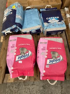 PALLET OF ASSORTED CAT LITTER TO INCLUDE FELIGHT NON CLUMPING LITTER: LOCATION - B7