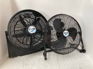 2 X ASSORTED CLARKE AIR FANS IN BLACK: LOCATION - BR1